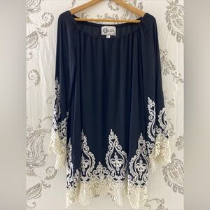 L&B Boho Bohemian Western‎ Tunic
Dress Black Med